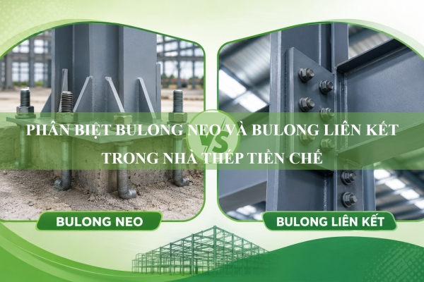 Phân biệt bulong neo và bulong liên kết trong nhà thép tiền chế